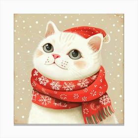 Santa Cat Canvas Print