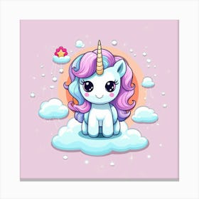 Cute Unicorn 466 Canvas Print