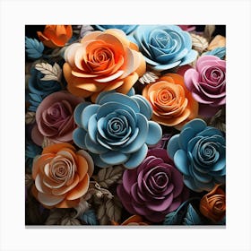 Paper Roses 10 Canvas Print