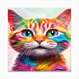 Cat Painting Canvas Print