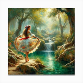 Girl In The Forest19 Canvas Print