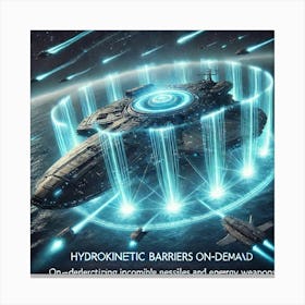 Cascade Sovereignty Scifi Poseidon Dreadnought Barriers Canvas Print