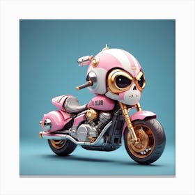 Pink Motorcycle Canvas Print