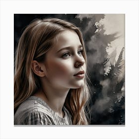 Girl In The Forest Canvas Print