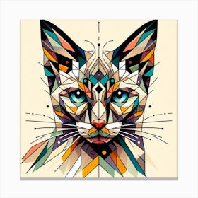Geometric Art Cat 2 Canvas Print