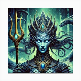 A Detailed Character Portrait Of Queen Serakha Canvas Print