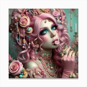 Lollipop Girl 1 Canvas Print