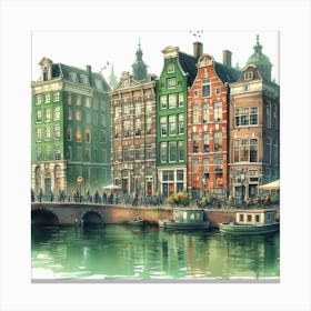 Amsterdam Canals Canvas Print