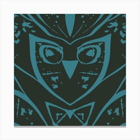 Abstract Owl Two Tone Canvas Print