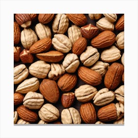 Nuts On Black Background 2 Canvas Print