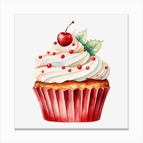 Cupcake With Cherry 4 Canvas Print