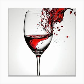 Splash Of Red Wine - modern art Canvas Print