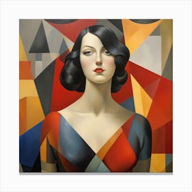 Geometric Italian Woman 02 Canvas Print