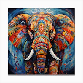 Elephant Series Artjuice By Csaba Fikker 034 Canvas Print