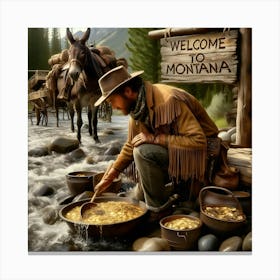 Welcome To Montana Canvas Print