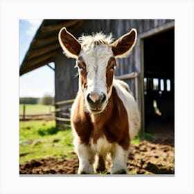 Head Horse Rural Farm Goat Nature Field Mammal Pony Animal Grass Cow Equestrian Pasture (1) Canvas Print