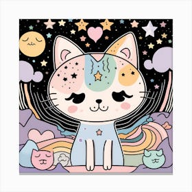 Kawaii Cat Canvas Print