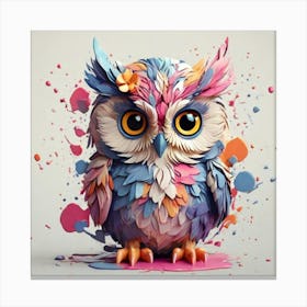 Colorful Owl 1 Canvas Print