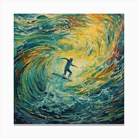 Surfer In The Wave Canvas Print