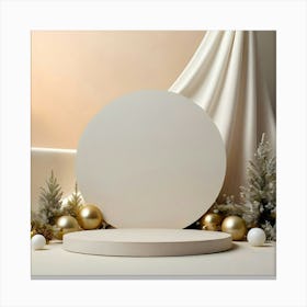 White Christmas Table 6 Canvas Print