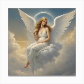 Angel In The Clouds 2 Canvas Print