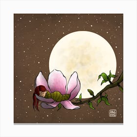 Sleeping under the Magnolia Moon Canvas Print