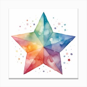 Rainbow Star 1 Canvas Print