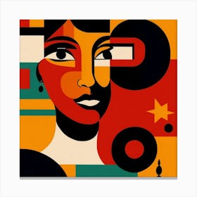 Abstract Portrait Of A Woman Canvas Print