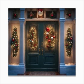 Christmas Door 111 Canvas Print