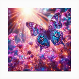 Butterfly In The Field Canvas Print
