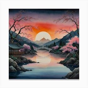 Japanese Sunset Canvas Print