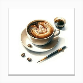 Coffee Latte Canvas Print