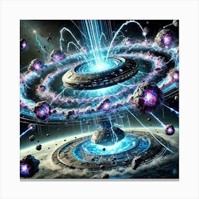 A Futuristic Sci Fi Depiction Of The Celestial Sto Canvas Print