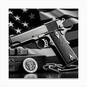 Obama'S Gun Canvas Print