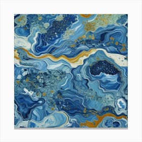 Blue Agate 3 Canvas Print