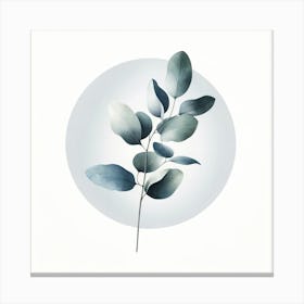 "Silhouette in Moonlight: Eucalyptus Serenity"  "Silhouette in Moonlight" presents a serene eucalyptus branch, its leaves rendered in soothing shades of blue and gray, evoking a sense of calm and purity. This minimalist digital art piece is perfect for creating a tranquil and refreshing atmosphere in any space, offering a modern twist on botanical art. Ideal for those who seek a sleek, nature-inspired element in their home or office, it brings a breath of fresh air with its elegant simplicity and contemporary design. Canvas Print