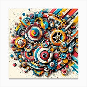 Abstract Gears Canvas Print