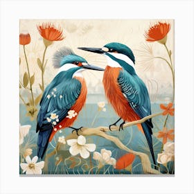Bird In Nature Kingfisher 4 Canvas Print