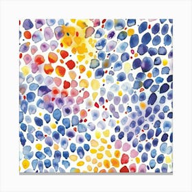 Watercolor Dots Canvas Print