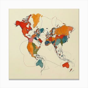 World Map Canvas Print