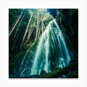 Waterfall In The Forest 6 Canvas Print