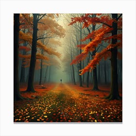 Leonardo Lightning Autumn Psicodelia Art 2 Canvas Print