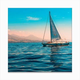 Sailboat On The Ocean Canvas Print