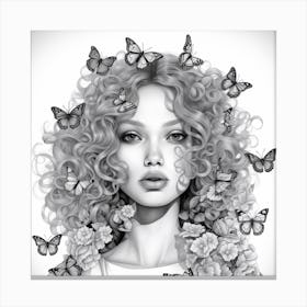 Butterfly Girl 17 Canvas Print