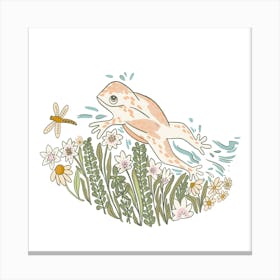 Leaping Frog Canvas Print