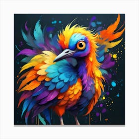 Fantasy Crane, Colorful Bird #6 Canvas Print