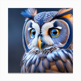 Owl Portrait Canvas Print