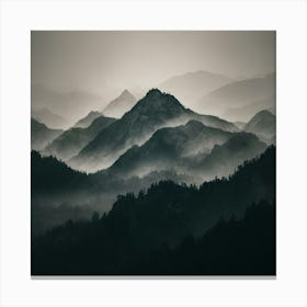 Misty Mountains 1 Canvas Print