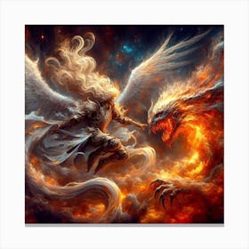 Angels fight demons Canvas Print