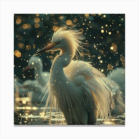 White Egret Canvas Print